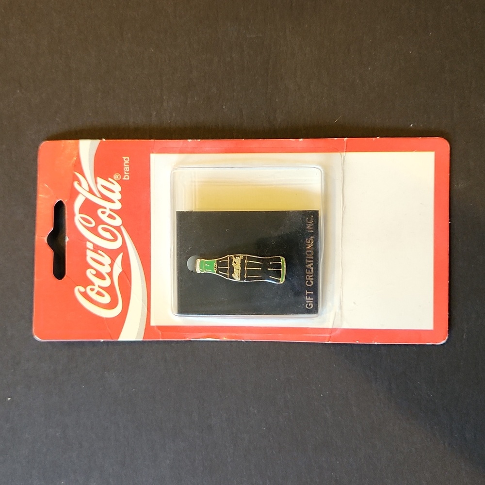 Vintage Coca-Cola Enamel Bottle Pin 1990